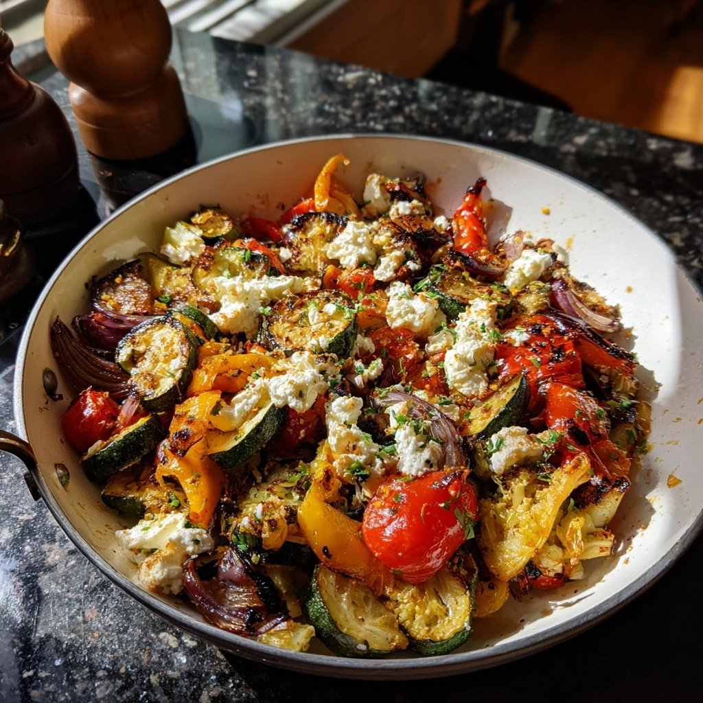 Gesund & Leicht Mediterrane Gemüsepfanne mit Feta