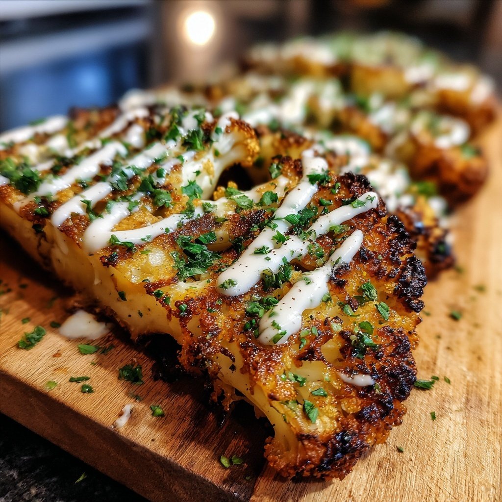 Blumenkohl Steaks Mit Tahini Sauce