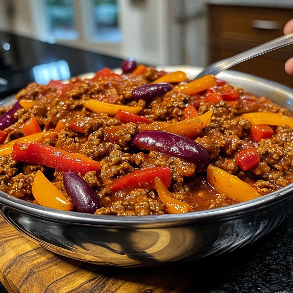Chili sin Carne mit Paprika