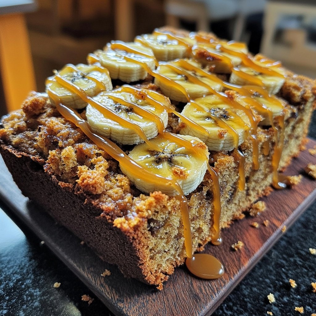 Bananenbrot mit Karamell