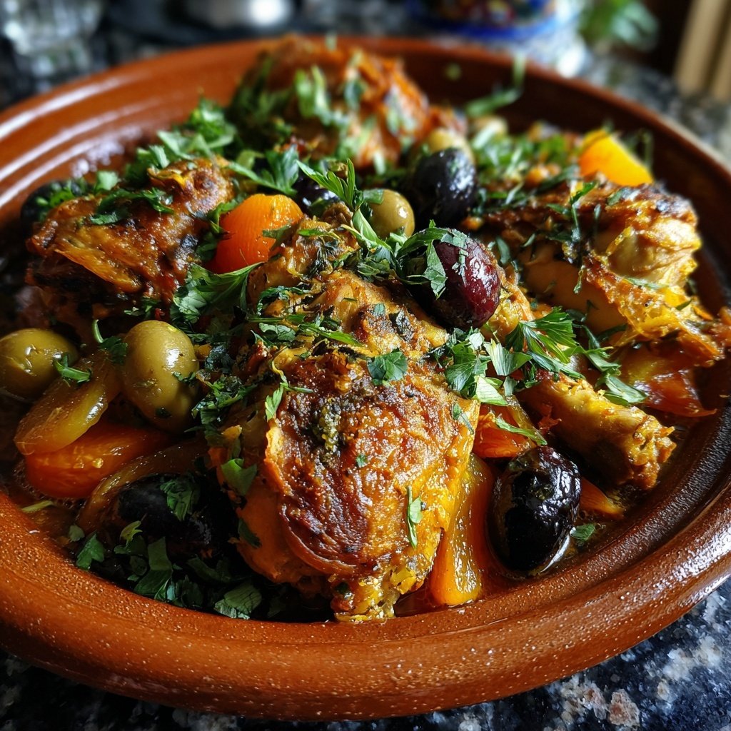 Internationale Küche Marokkanisches Hähnchen-Tagine