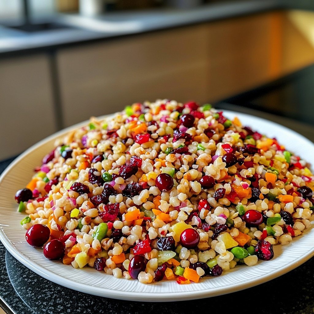 Herbstlicher Getreidesalat mit Cranberries